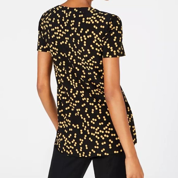 Anne Klein Women's Dot Print Crewneck Top - Picture 2 of 3